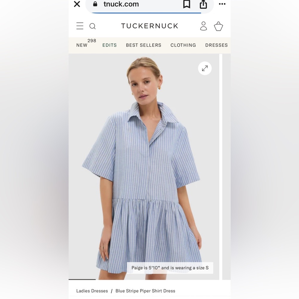 Tuckernuck Blue Stripe Piper Work Dress NWT XXL - Picture 5 of 8